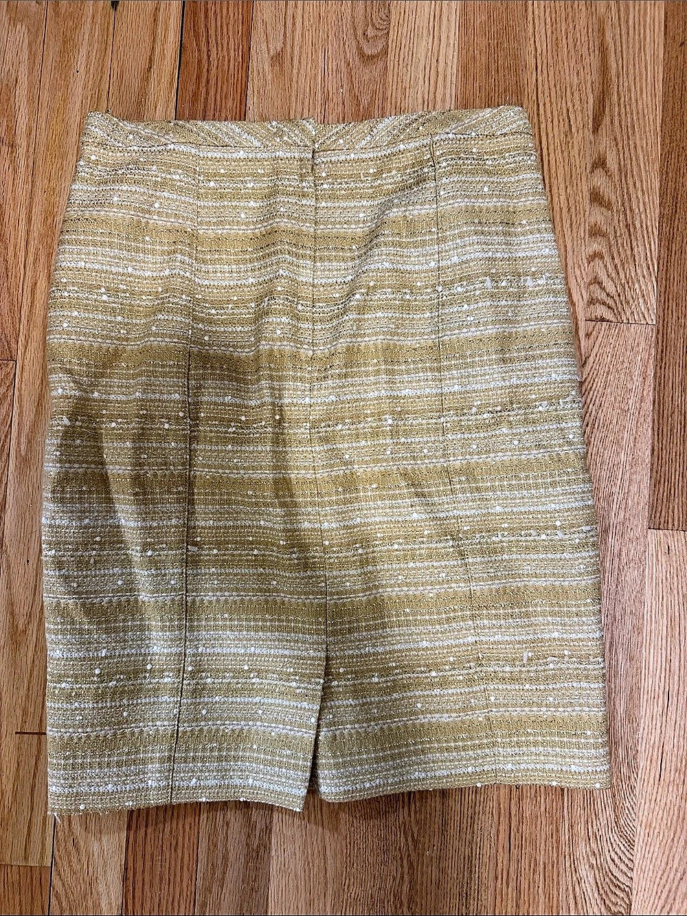 Lilly Pulitzer Striped Midi Skirt in Gold & White Size Size 4